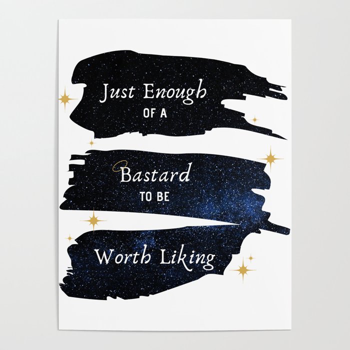 Just Enough Of A Bastard — Good Omens Fanart Poster