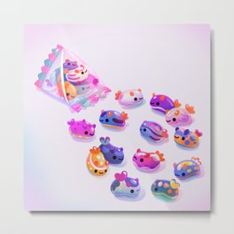 Jelly bean sea slug Metal Print | Aquarium, Marinelife, Cute, Jelly, Sea, Animal, Jellybean, Kawaii, Painting, Scuba 
