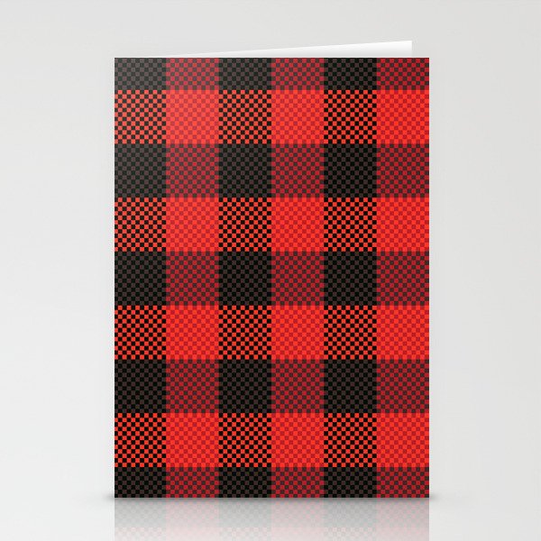 Pixel Plaid - Lumberjack Stationery Cards