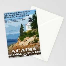 Vintage poster - Acadia National Park Stationery Card