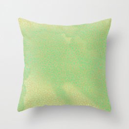 Golden and green Rococo Throw Pillow