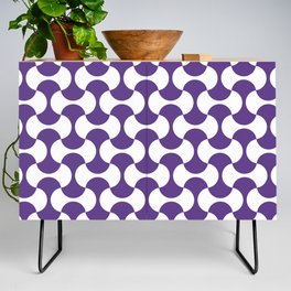 Violet and white mid century mcm geometric modernism Credenza