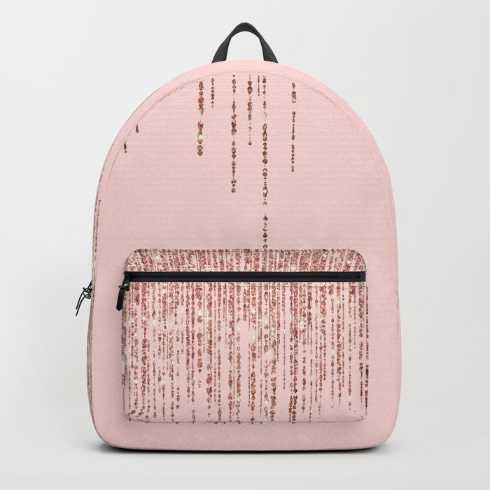 Pink gold backpack sales