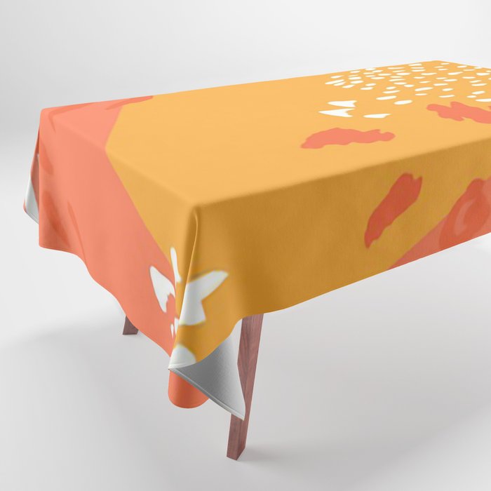 Hot Color Painterly Tablecloth