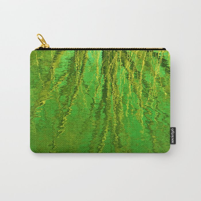 Abstract Green Water Reflections of Trees Carry-All Pouch