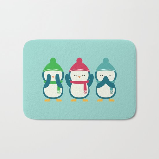 No Evil In Holiday Bath Mat