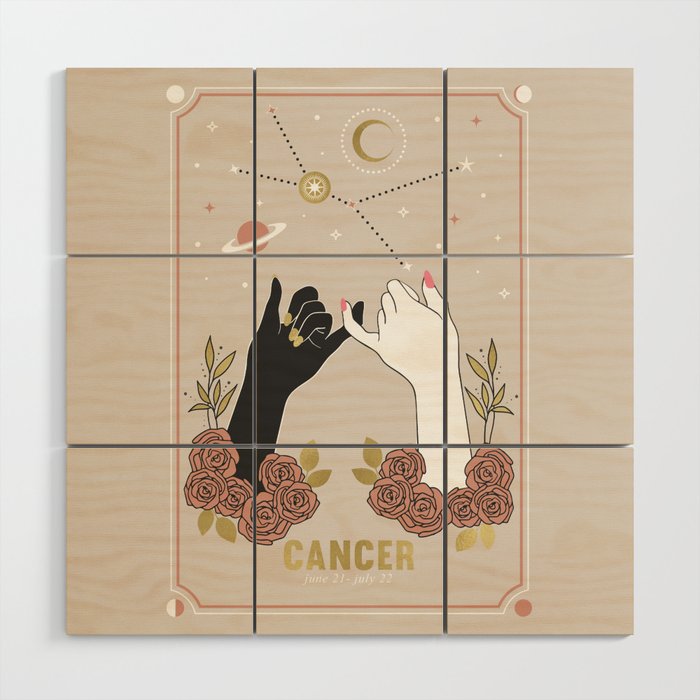 Cancer Zodiac Series Wood Wall Art