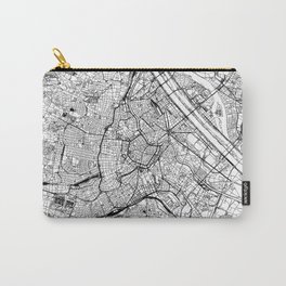 Vienna White Map Carry-All Pouch | Cad, Viennamap, Modern, City, Abstract, Graphicdesign, Pattern, Simple, Road, Urban 