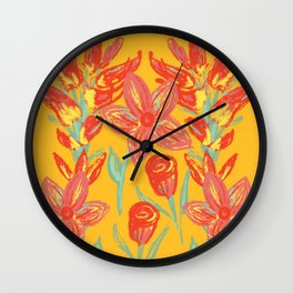 Cheerful Floral  Wall Clock