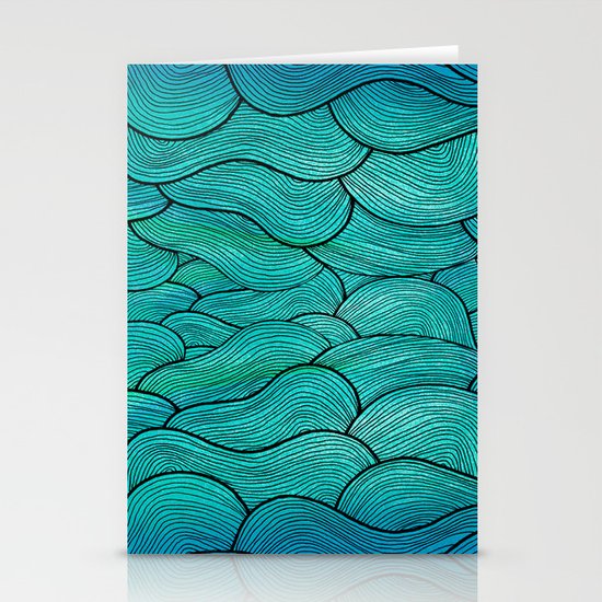 Sea Waves Stationery Cards