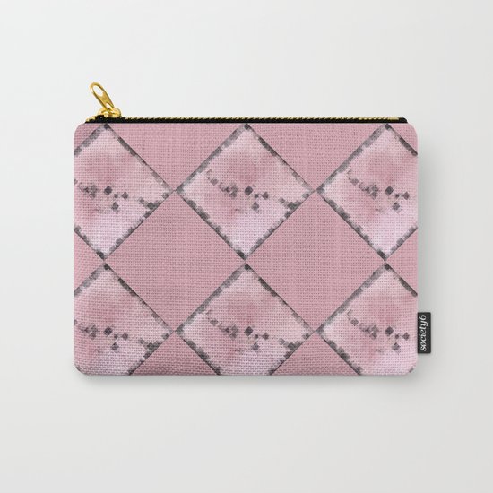 PINK SQUARE PATTERN #1 #decor #art #society6 Carry-All Pouch