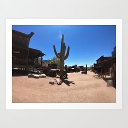 Cactus in a Ghost Town Art Print