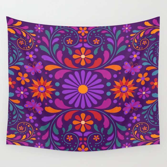Mexican Otami Design Wall Tapestry