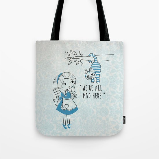 Alice and Cat Tote Bag