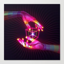 Psychedelic Energy Hands 6 (GIF) Canvas Print