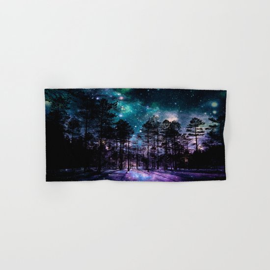 One Magical Night... (teal & purple) Hand & Bath Towel