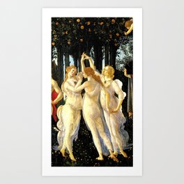 Sandro Botticelli Primavera The Three Graces Art Print