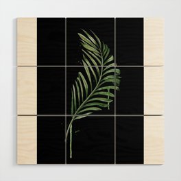 Black Palm Leaf Wood Wall Art