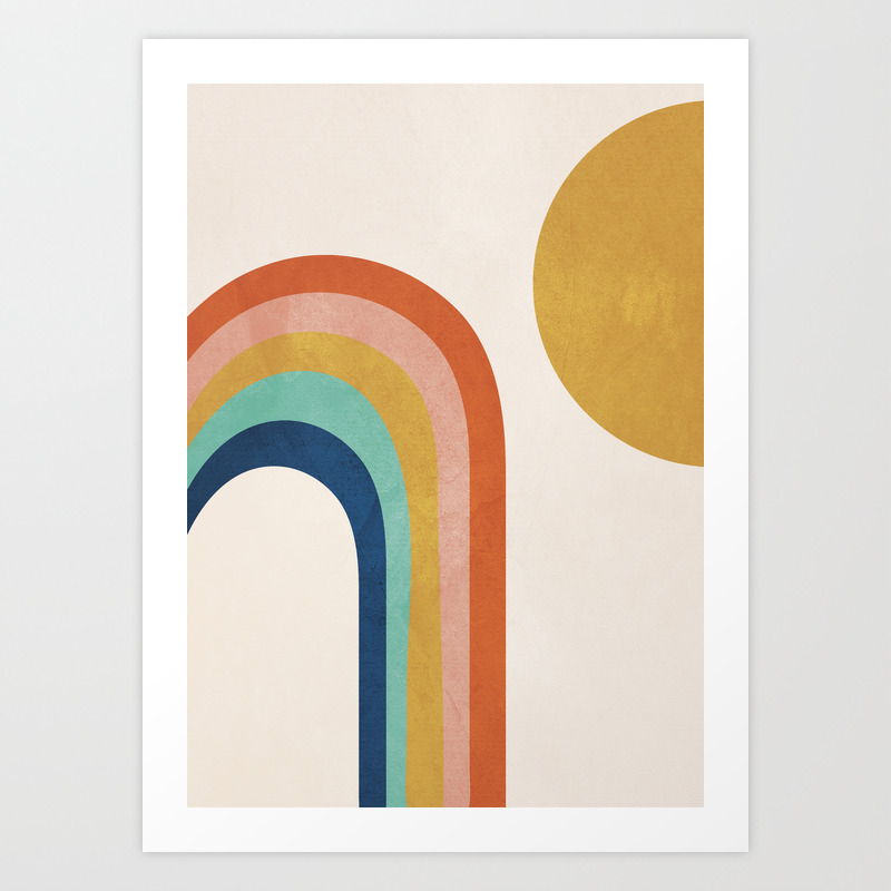 The Sun And A Rainbow Art Print By Cityart7 Society6