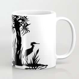 Lowcountry Herons - Papercut Silhouette Scherenschnitte Coffee Mug