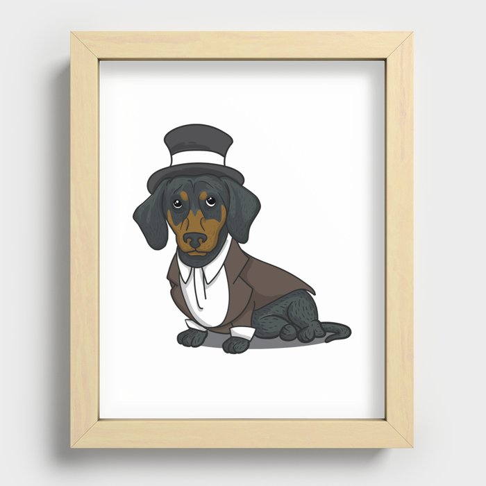 Gentleman Dog Recessed Framed Print