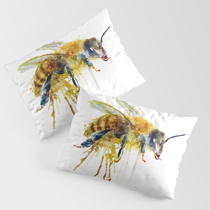 Watercolor Honey Bee Pillow Sham