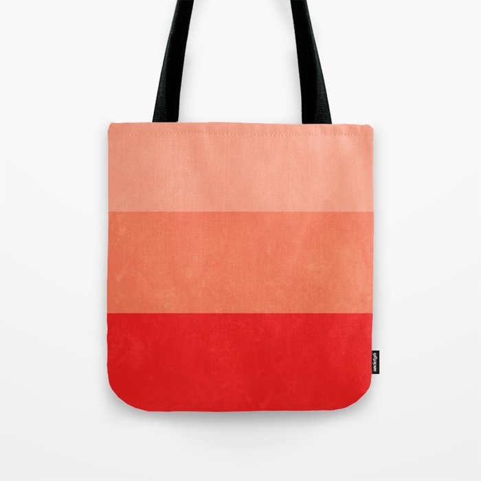 Red Grunge Stripes Tote Bag