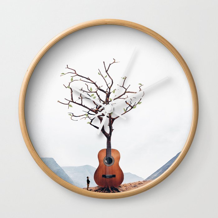 Guitar Tree Wall Clock