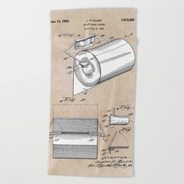 patent art Allen Toilet paper holder 1933 Beach Towel