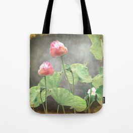 Asiatic Flowers in Pale Pink Tote Bag