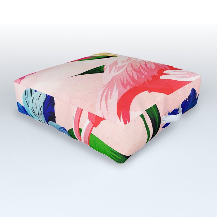 Pair of Flamingo 1 Outdoor Floor Cushion