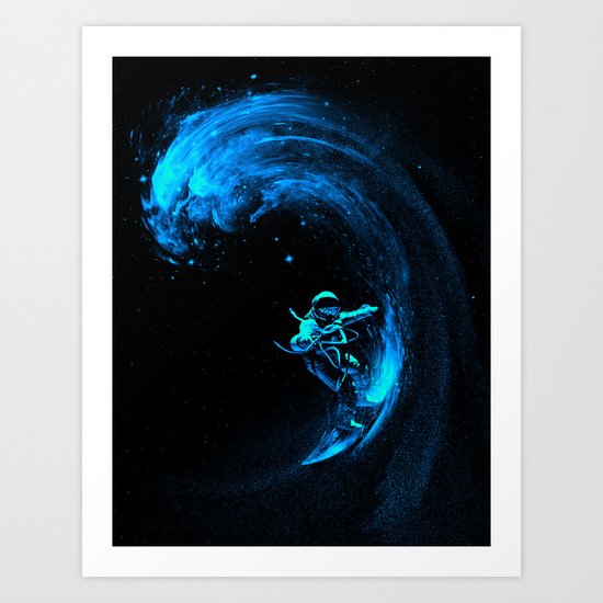 Space Surfing Art Print