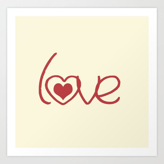Red Love Art Print