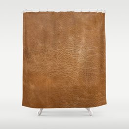 Antique Leather Texture, TAN Shower Curtain