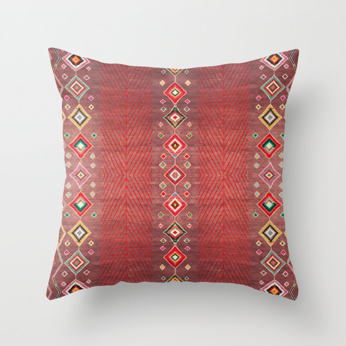 N221 - Berber Red Oriental Anthropologie Traditional Moroccan Style Throw Pillow