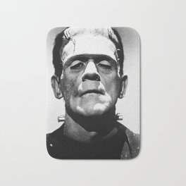 Frankenstein 1933 classic icon image, flawless, timeless horror movie classic Bath Mat