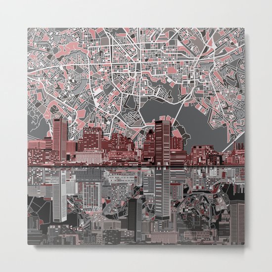 baltimore city skyline abstract Metal Print
