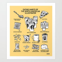 Eating Habits of the North American Illustrator / I Drew This Thing Art Print