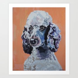 Purple Lady Poodle Art Print