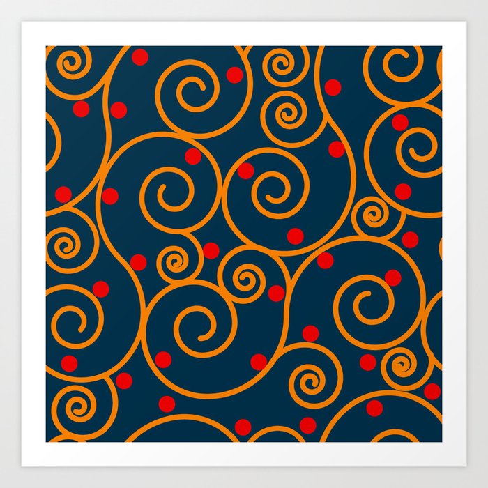 Curl lines art! Art Print