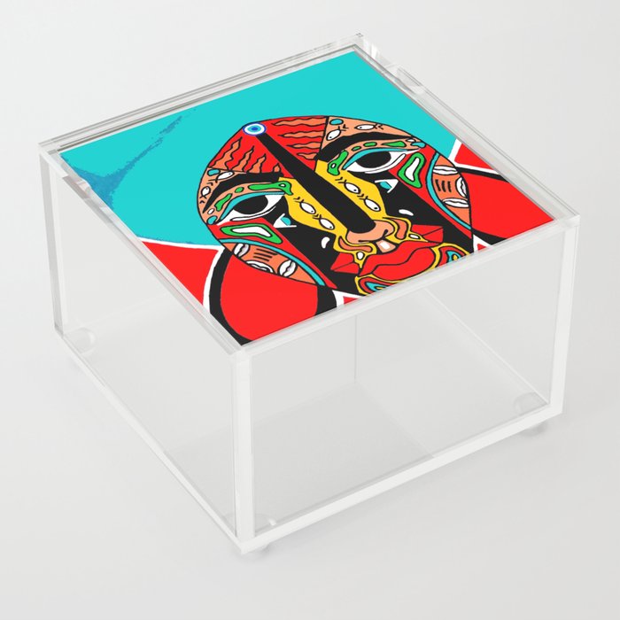African Mask Acrylic Box