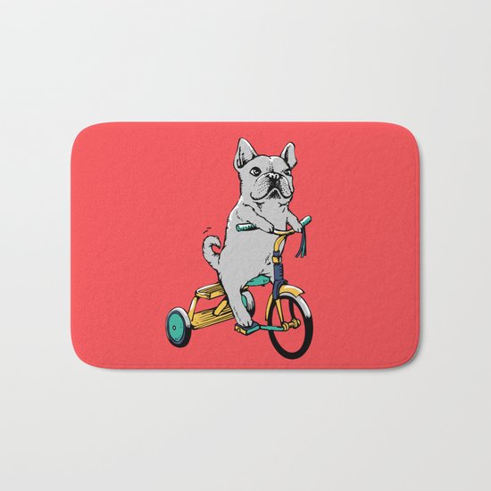 Frenchie Ride Bath Mat