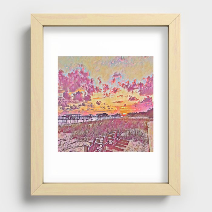 Cotton Candy Bay Recessed Framed Print