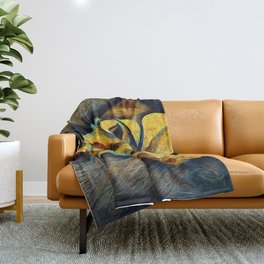 Abstract Lion Head Throw Blanket