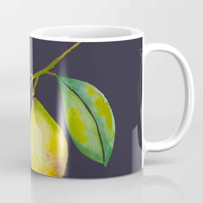 The Lemon Branch - Black background Coffee Mug