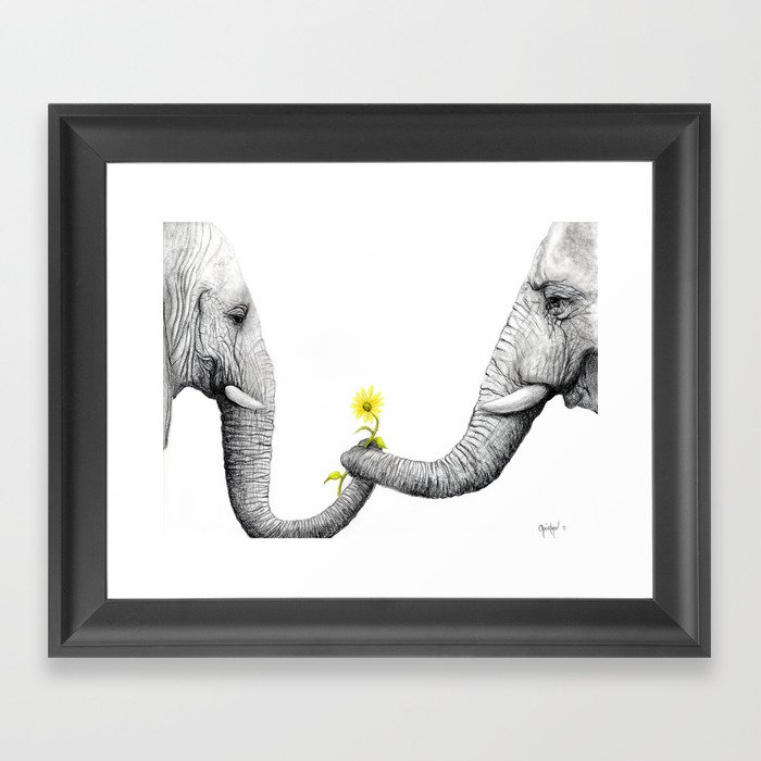 "Up Close You Are More Wrinkly Than I Remembered" Framed Art Print
