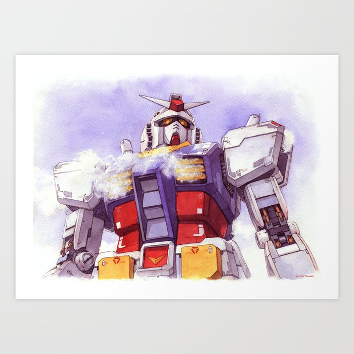 Gundam Rx 78 2 Art Print By Trunnec