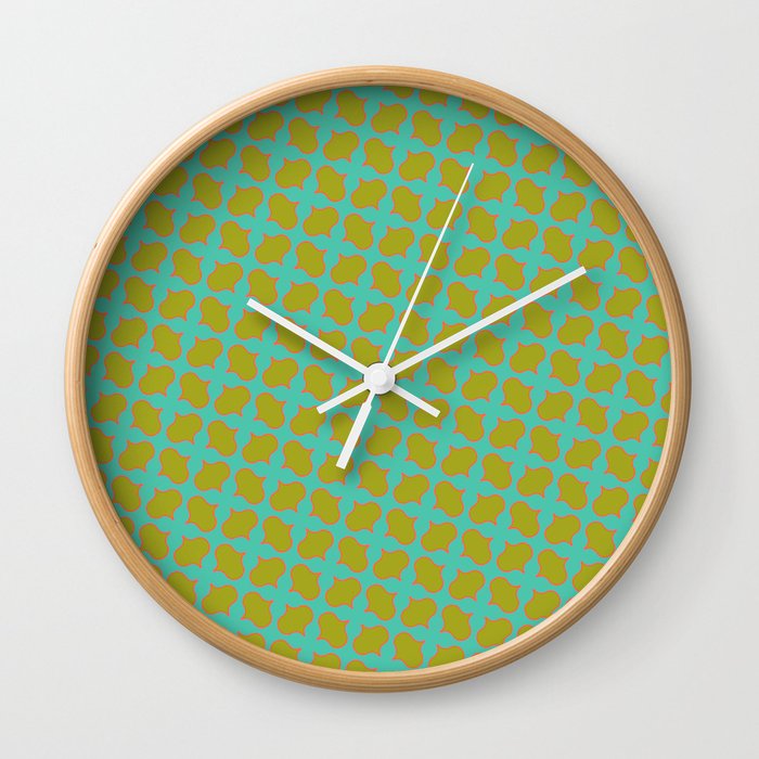 Plastic Fantastic Psychedelic Ornamental Seamless Pattern Wall Clock