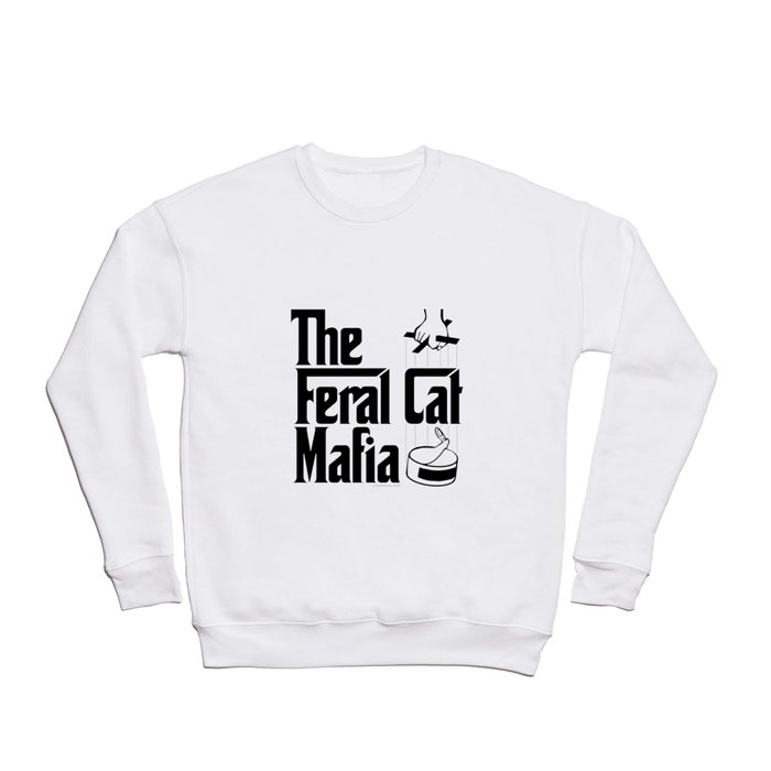 The Feral Cat Mafia (BLACK printing on light background) Crewneck Sweatshirt