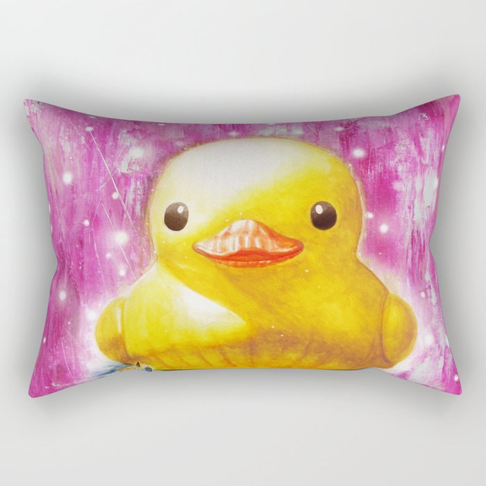 Giant Duck pink Rectangular Pillow